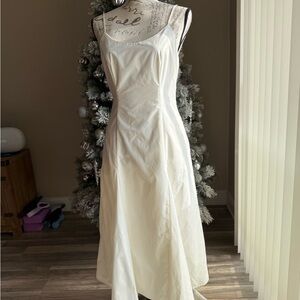 White Sleeveless High Low Sundress for Brides